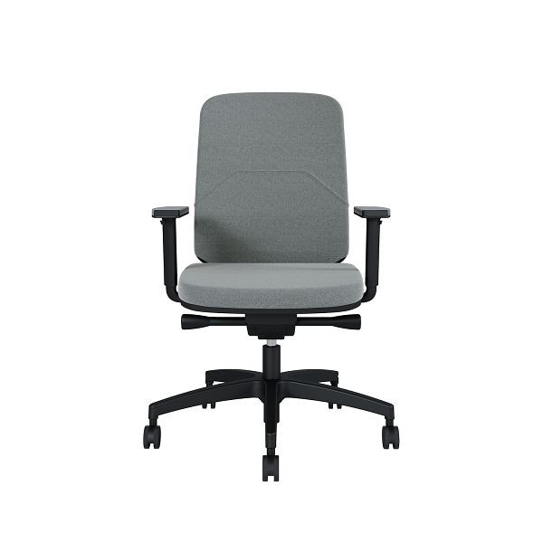 Bisley Bürodrehstuhl Bali, Gepolsterte Rückenlehne, Mit Armlehnen Kunststofffußkreuz, TN9801 concrete, BALIKLGTN9801