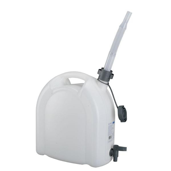 Pressol Wasserkanister, 15 l, stapelbar, Polyethylen-Ablasshahn + Auslauf flexibel, 21 185