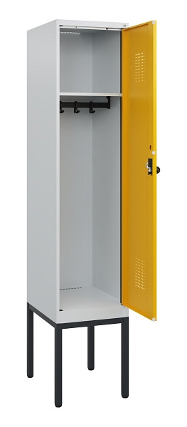C+P Spind Evolo PLUS, Gestell, 1 Abteil, 1950x400x500mm, 7035/1004, Drehriegel, 0490305-12 S10000