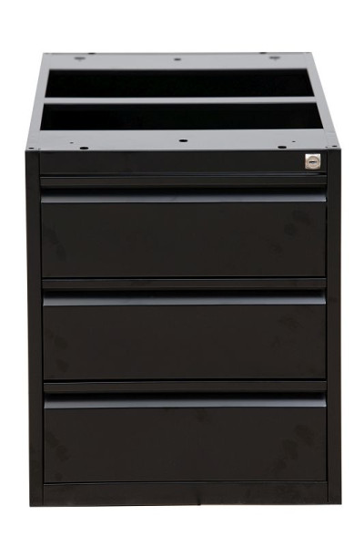 Gürkan Container, 79 x 46 x 53,5 cm, Schwarz, 3 Schubladen, DPG/3, 100597