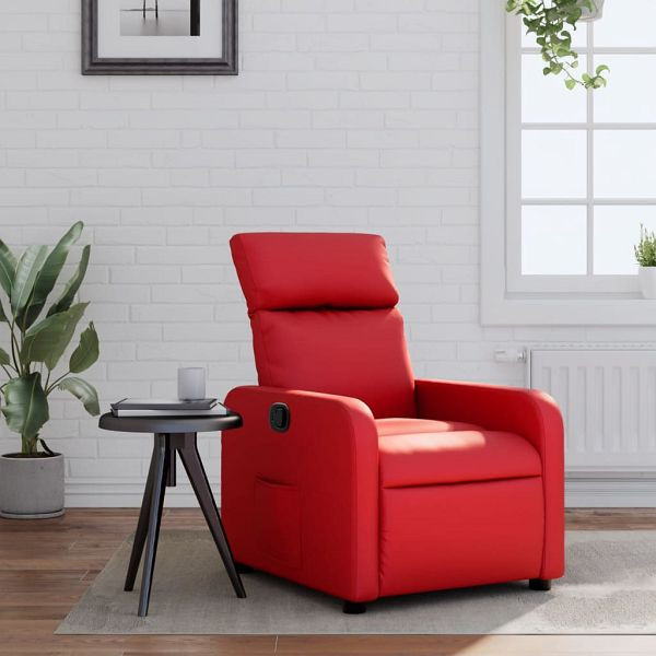 vidaXL Relaxsessel Rot Kunstleder, 374188, 8721012371453