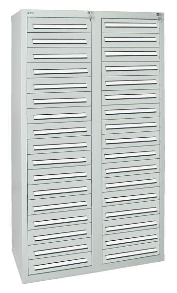 stumpf Schubladenschrank Serie T-100/35-4, RAL 7035/7035, 34 Schubladen (34 x100mm), 8154107