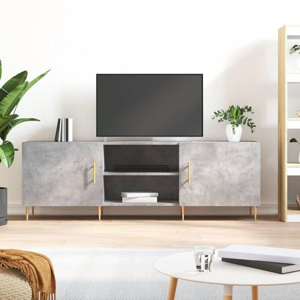 vidaXL TV-Schrank Betongrau 150x30x50 cm Holzwerkstoff, 829088