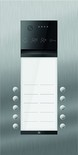 TCS Türkontrollsystem PES PRO Video Außenstation 10T 2 Spalten UP Edelstahl, AVU600210-0030