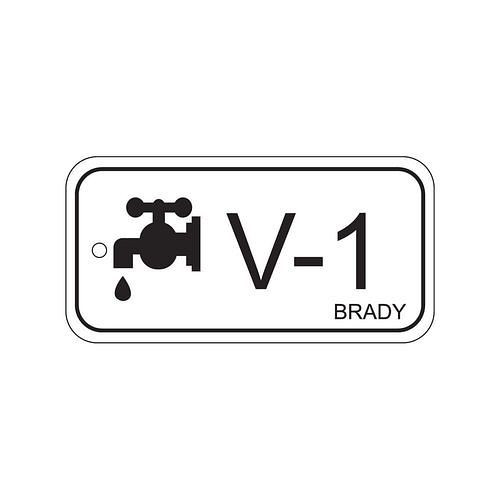 Brady Anhänger für Energiequellen, Ventile, Beschriftung V-1, VE: 25 Stück, 311925