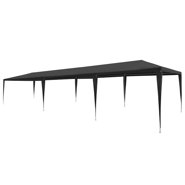 vidaXL Partyzelt 3x9 m PE Anthrazit, Material: PE-Dach und Stahl-Rahmen, 45089