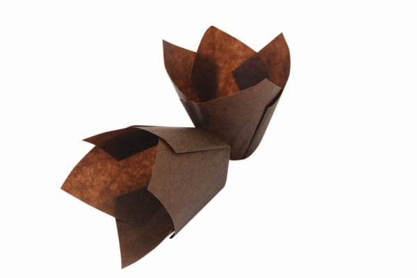 Schneider Muffinform Tulpe braun, Boden 50 mm, Höhe 55 mm, VE: 1000 Stück, 122270