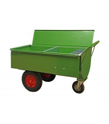 Growi Futterwagen 250 LL mit Trennwand, Deckel und Mineralbehälter, 10121470