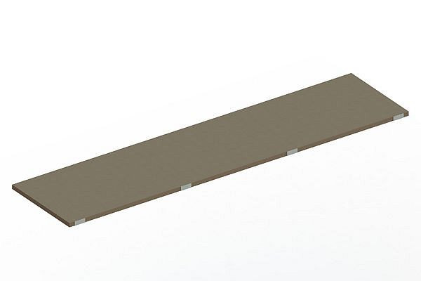 Meta Spanplattenboden 3300x800x38 mm mit Zentrierblech, für Palettenregal MULTIPAL, 20077783