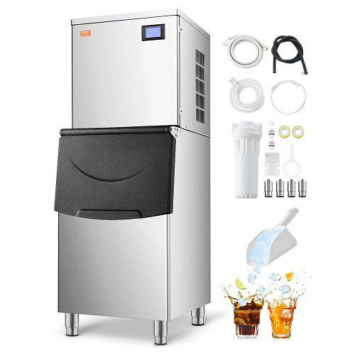 VEVOR kommerzielle Eismaschine (163 kg/Tag) mit 113 kg Vorratsbehälter, selbstreinigend, Touchscreen für Bar/Restaurant, ZHSKU00000000000112