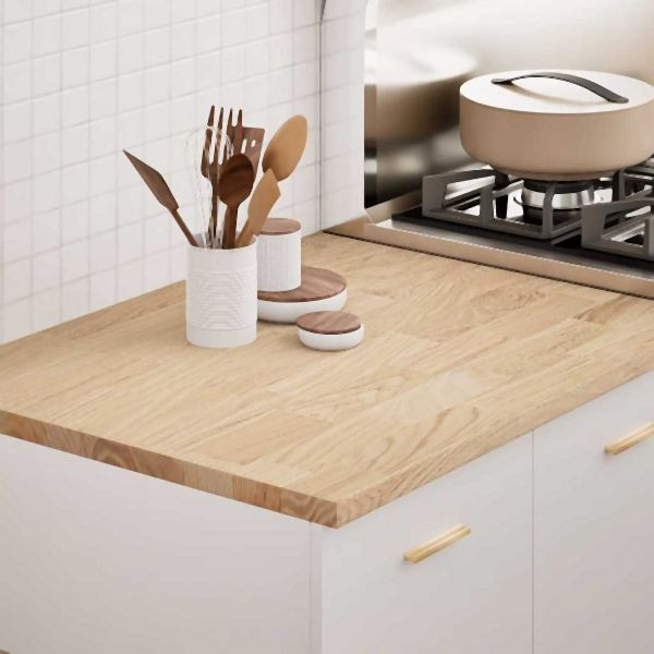 vidaXL Küchenarbeitsplatte 80x63,5x2,7 cm Massivholz Eiche Rechteckig, 4008997