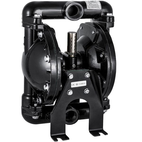 VEVOR luftbetriebene Doppelmembranpumpe, 2,54 cm Einlass und Auslass, Aluminium, 35 GPM, max. 120 PSI, YBGMBQBY4-25L0001V0
