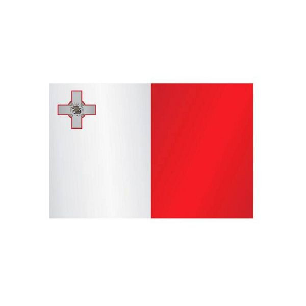 Stein HGS Länderflagge Malta, 120 x 200 cm (Querformat), mit Seil und Schlaufe, FlagTop 160 g/m², für Fahnenmasten 7 m, ohne Hohlsaum, 27193