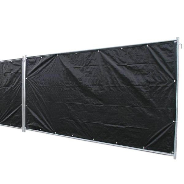 NOOR Bauzaunplane Profi 1,76 x 3,41m schwarz Plane Zaun, 042176341PSW