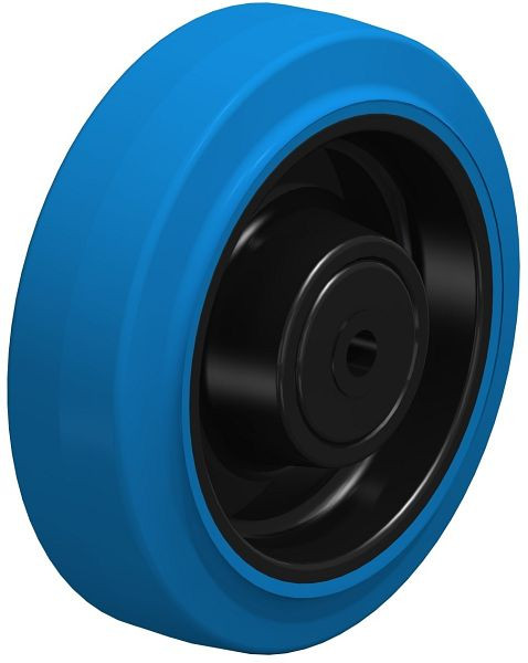 Blickle POEV 160/12KD-SB Rad aus Elastik-Vollgummi, Blau, 598177
