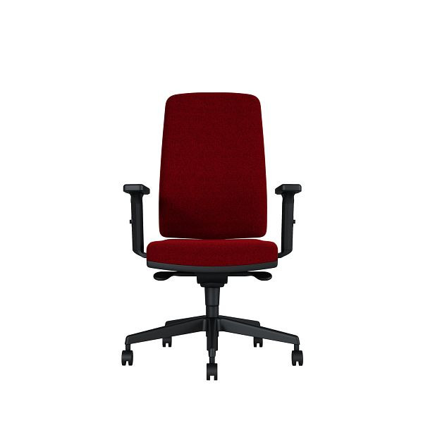 Bisley Bürodrehstuhl Stone, Tiefenverstellbarer Sitz, Mit 3D Armlehnen, Kunststofffußkreuz, TN9416 dark red, STONETKDTN9416