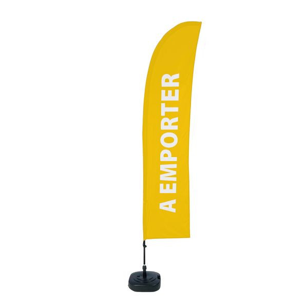 Showdown Displays Beach Flag Budget Wind Komplettset Take Away Gelb Französisch, BFBL-WT21-17-I495