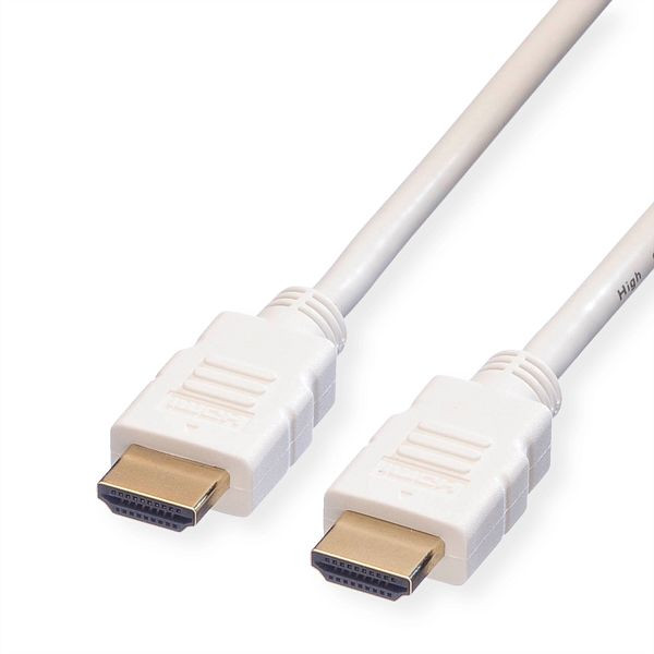 ROLINE HDMI High Speed Kabel mit Ethernet, weiß, 2 m, 11.04.5587