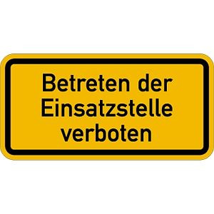 Moedel Betreten der Einsatzstelle verboten, Kunststoff, reflektierend RA1(Typ 1), 600x300 mm, 55123