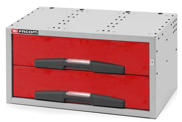 Facom Matrix Regal, mittel, tief, mit 2 festen Schubladen, F50000051