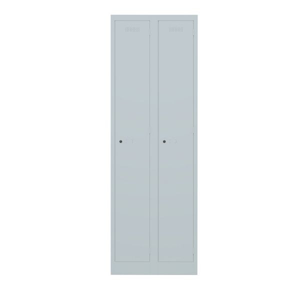 Bisley Garderobenschrank Primary Locker, 2 Abteile, 145 lichtgrau antibakteriell, PL3050D1145
