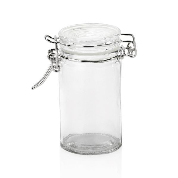 WAS Petit-Bügelverschlussglas, 0,10 Liter, Durchmesser 4,5 cm, Glas, VE: 6 Stück, 1786010