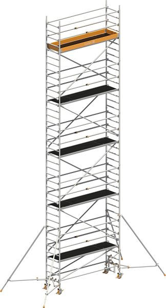 Layher Gerüst Uni Standard P2 mit Uni Telegeländer und Gerüststützen, Max. Plattformhöhe: 9,20 m, 1411129