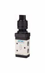 Riegler 3/2-Wegeventil, manuell betätigt, mit kurzem Drehhebel, NC, monostabil, für Schalttafeleinbau, 116018