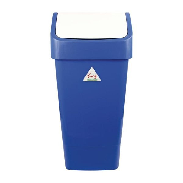 SYR Abfalleimer mit Schwingdeckel blau 50L, minimaler Kontakt, CC082
