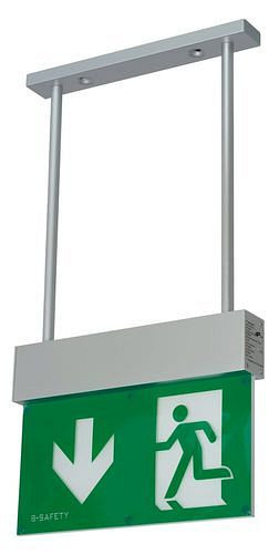 B-SAFETY LED-Notleuchte L-Lux Standard, Autotest, Leuchtdauer 1-8 Stunden, Pendelmontage, 304270
