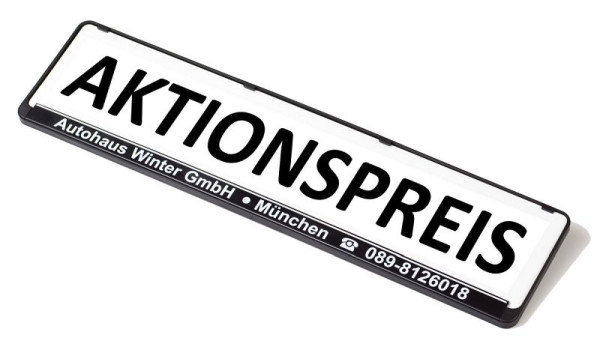 Eichner Miniletter Werbeschild standard, Weiß, Aufdruck: Aktionspreis, 9219-00153