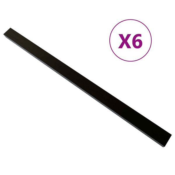 vidaXL Balken für Terrassendielen 6 Stück Schwarz 170x8,5x4,5 cm WPC, 149005