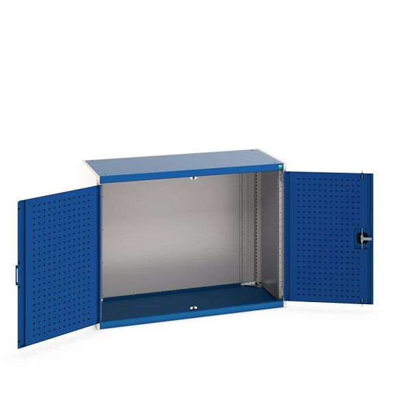 bott cubio Flügeltürschrank, BxTxH: 1300x650x1000mm, RAL 7035/5010, Enzianblau, 40022013.11V