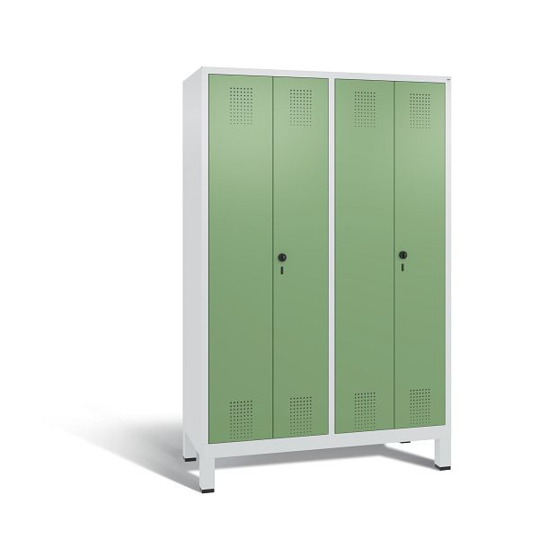 C+P Spind Evolo, 4 Abteile, H1850xB1190xT500 mm, Grau/Resedagrün, 48012-40 S10332