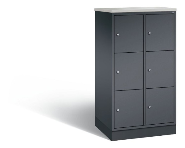 C+P Schließfachschrank Intro, H1255xB620xT490mm, Farbe: Schwarzgrau, 8573-201 S10232