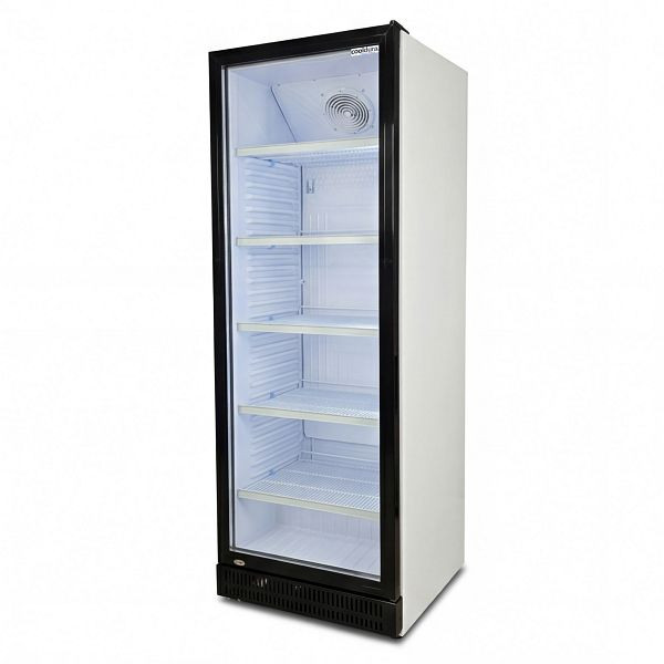Cooldura Display-Kühlschrank 1-türig – 352 L – Weiß/Schwarz, CDC1DW