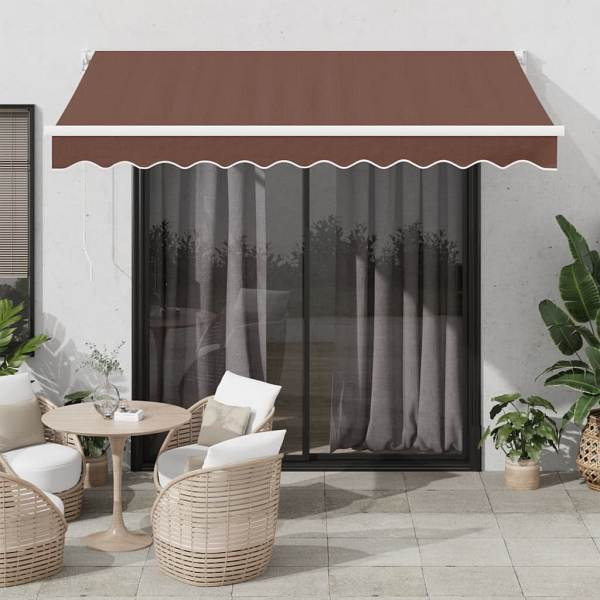 vidaXL Markise Manuell Braun 300x250 cm, Polyester, 3215698