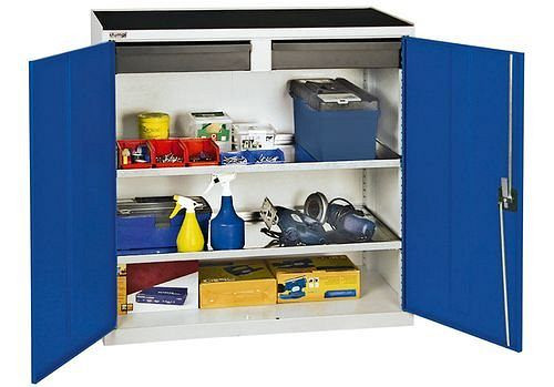stumpf Werkzeug- und Materialschrank Professional 3000, mit 2 Schubladen, 2 Wannenböden, grau/blau, B 1000 mm, 251833