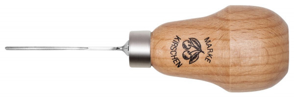 Kirschen Zierschnitzeisen mit Birnenheft, gebogen, Stich 6, 1,0 mm, 5715000