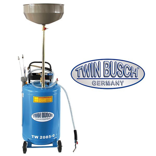 Twin Busch Ölauffangkessel, 65 L Fassungsvermögen, 1 - 2 L/Min Saugleistung je nach Düse, Arbeitsdruck 8-10 Bar, TW20850