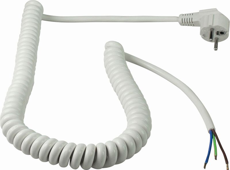 Spiralkabel Verlängerungskabel bis 5m 3 x 1,5² für Baustelle 70413 
