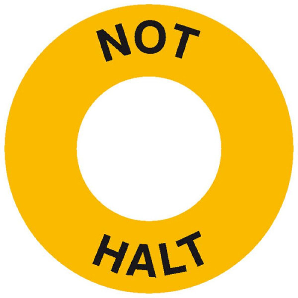 Stein HGS Maschinenkennzeichnung Not Halt, Protect / 60/30 mm / Polyester, widerstandsfähig und selbstklebend, 39.1825