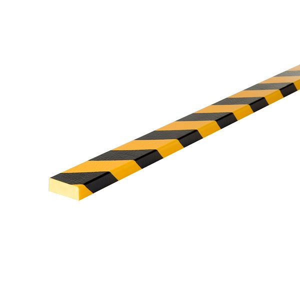 SafetyMarking Warn- und Schutzprofile - Flächenschutz, Prallschutz: Rechteck 40/11, Typ F, LxBxH 100x4x1,1 cm, gelb/schwarz, selbstklebend, DC10016