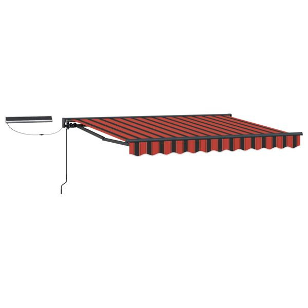 vidaXL Elektrische ausziehbare Markise Orange und Schwarz 3,5 x 2 m, 3421963
