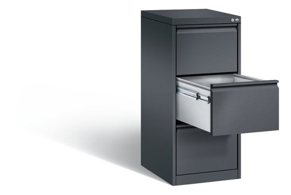 C+P Hängeregistraturschrank Acurado, H1045xB433xT590mm, Farbe: Schwarzgrau, Griffleiste, 12423-311 S10000