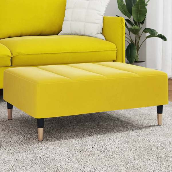 vidaXL Fußhocker Gelb 77x55x31 cm Samt, Füllung: Schaumstoff, 4007397