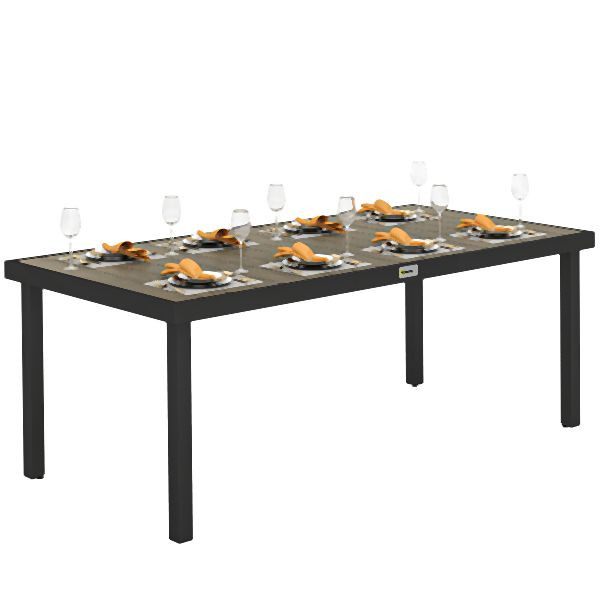 Outsunny Gartentisch, 190L x 90B x 74H cm, Naturholz, 84B-915V01ND, 4255826809856