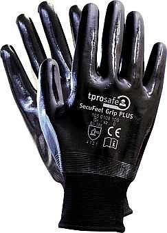 tprosafe Handschuh SecuFeel® Grip PLUS, Größe 10, VE: 12 Paar, tp.1050108110