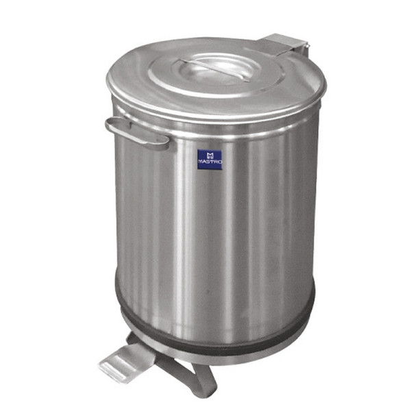 OEM Abfalleimer in Edelstahl auf Rädern mit Fußbedienung, 50 Liter, GGZ0006