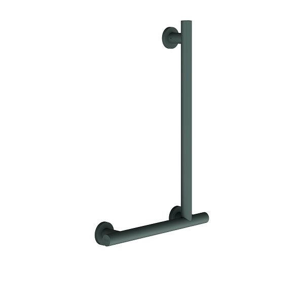 KWC Winkelgriff, MEDCARE, Edelstahl, grau, 90 Grad, 406x623x84 mm, Ausführung links, 3600003776